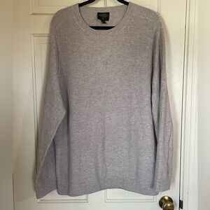 Allen Edmonds Wool Cashmere Sweater Pullover Men’s XXL Tan Fisherman Crewneck